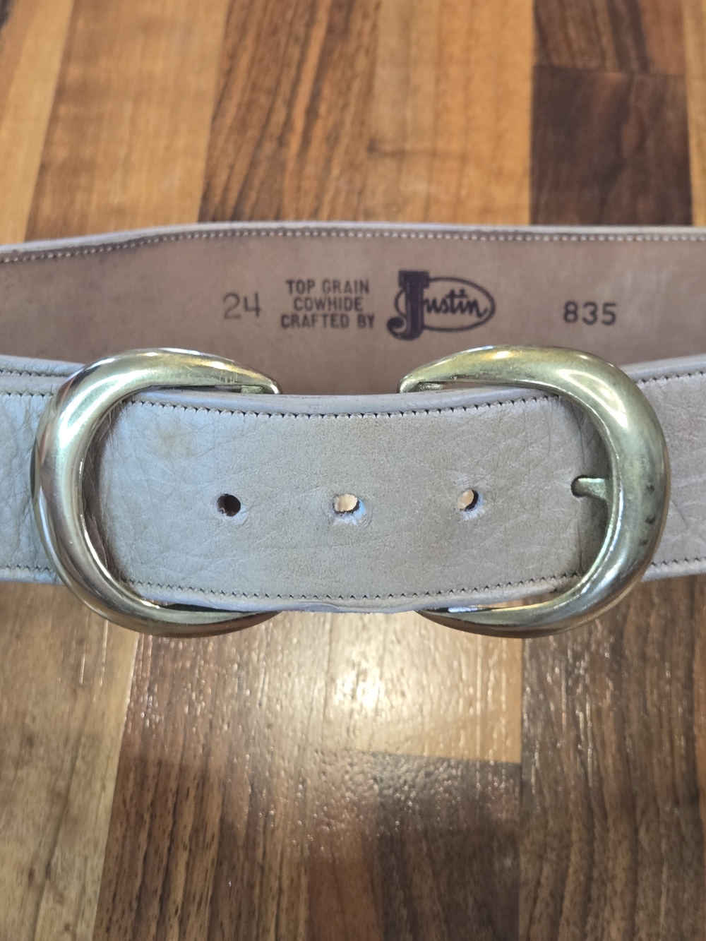 Justin Top Grain Cowhide Equestrian Belt Vintage